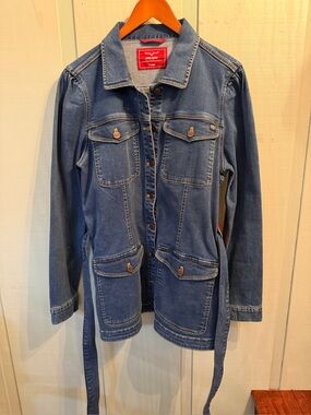 Kimes Ranch Becca Antique Wash Blue Denim Tie Jacket